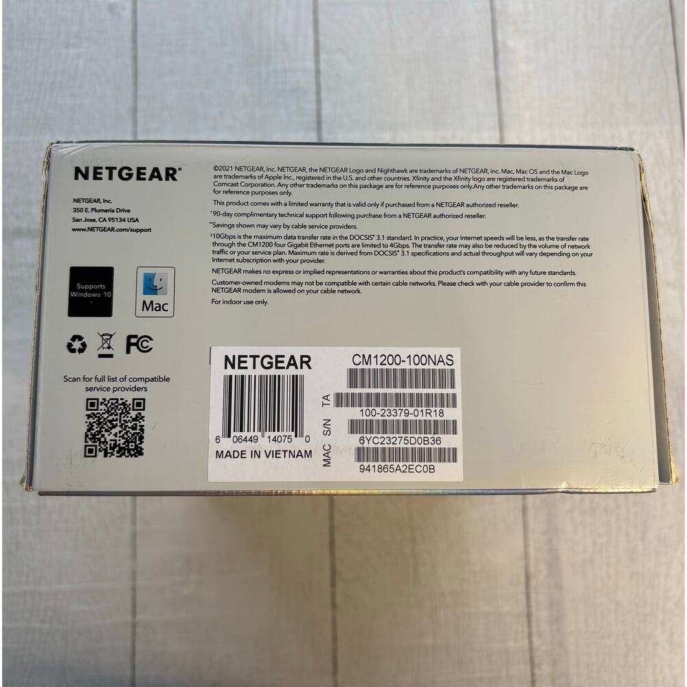 Netgear Nighthawk CM1200 Multi-Gig DOCSIS 3.1 Cable Modem - Picture 5 of 16